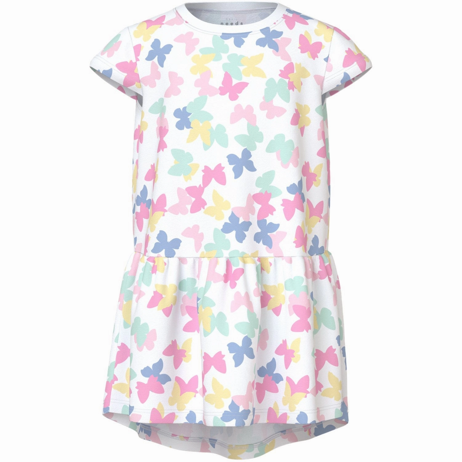 Sought-after Name It Bright White Butterfly Vigga Dress F1 Noos Artisanal