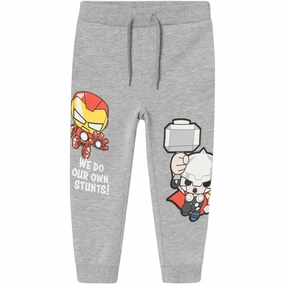 Alluring Name It Grey Melange Juck Marvel Sweatpants Versatile
