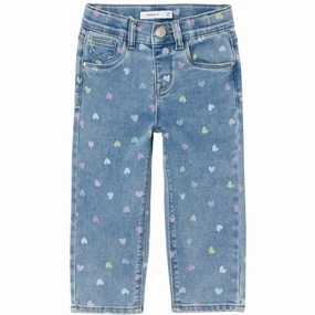 Alluring Name it Medium Blue Denim Hearts Bella Mom Jeans Admired