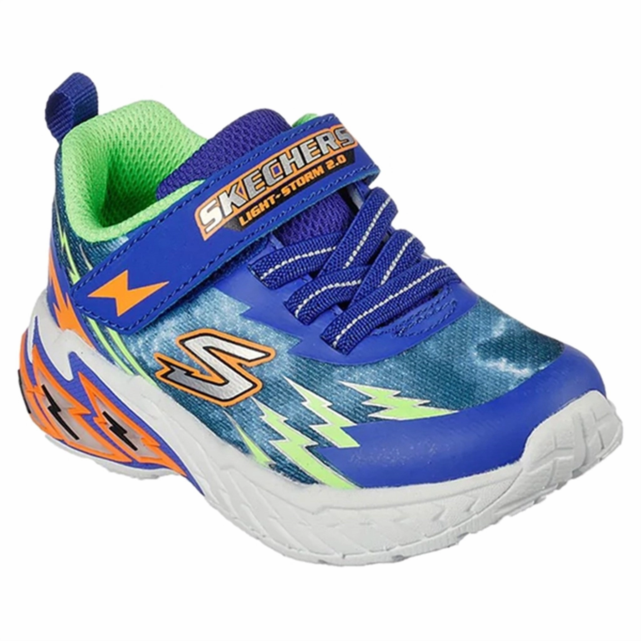 Alluring Skechers Lights Storm 2.0 Sneakers Blue Lime Genuine