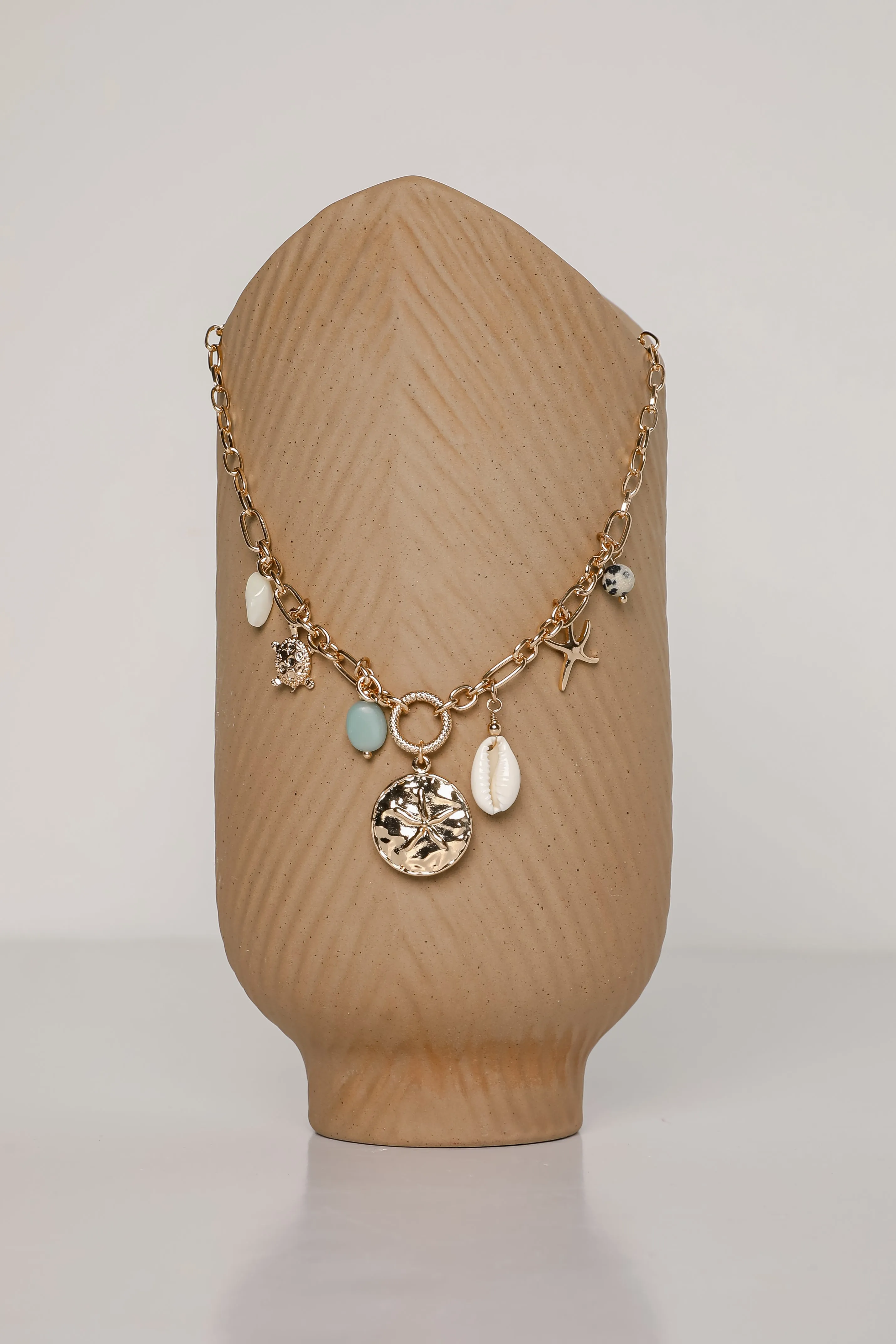 Amelia Gold Charm Necklace