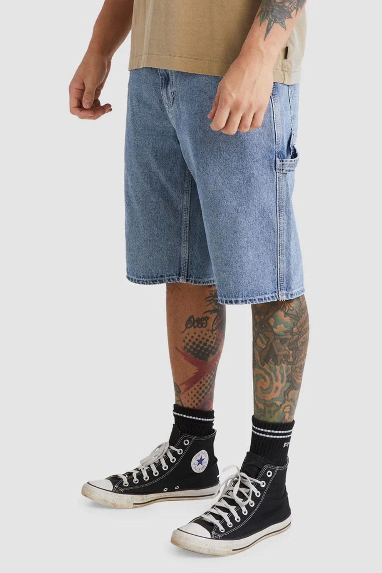 Americana Denim Short Broken Blue Wash sale washing machine