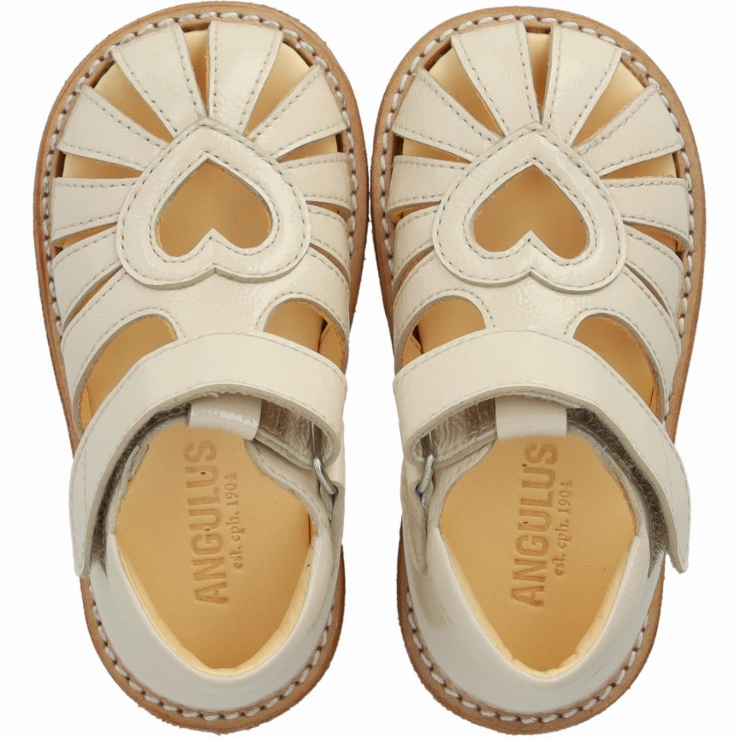 Angulus Buttermilk Beginner Hjertesandal Med Velcro Closure Printed shoes