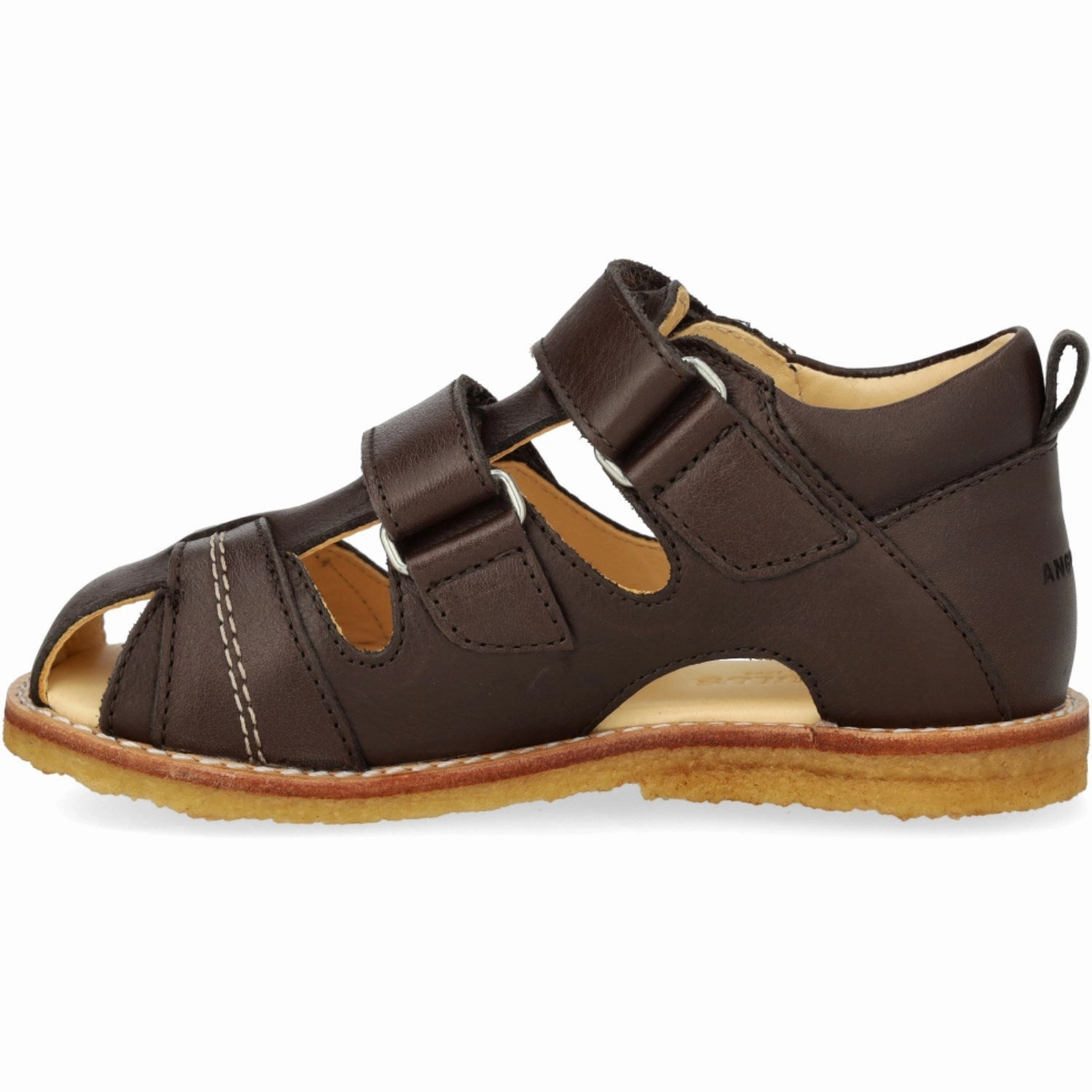 Angulus Dark Brown Beginner Sandal Med Velcro Closure Retro shoes
