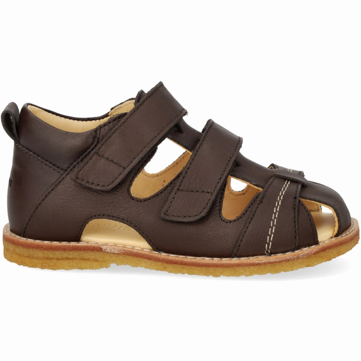 Angulus Dark Brown Beginner Sandal Med Velcro Closure Retro shoes
