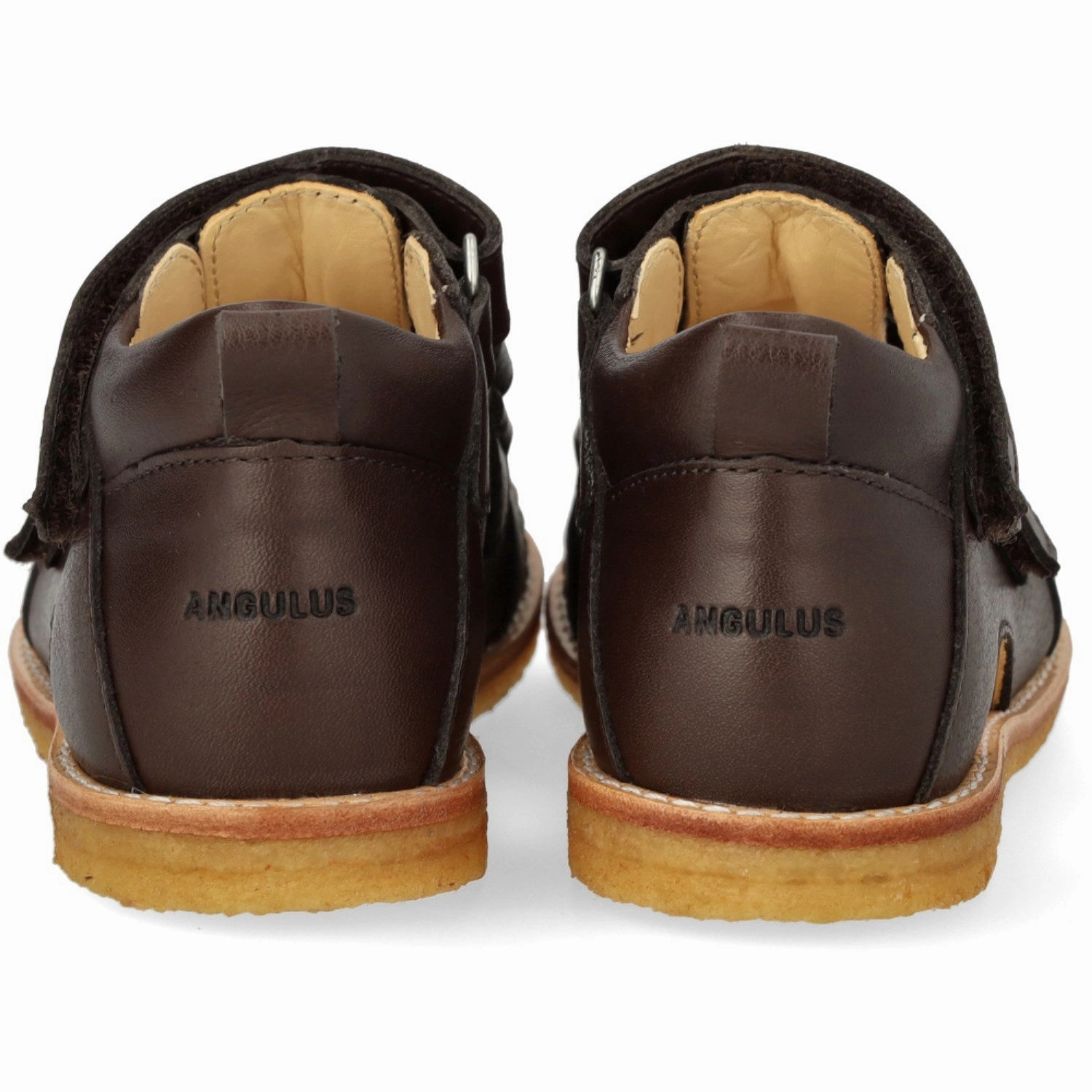 Angulus Dark Brown Beginner Sandal Med Velcro Closure Retro shoes