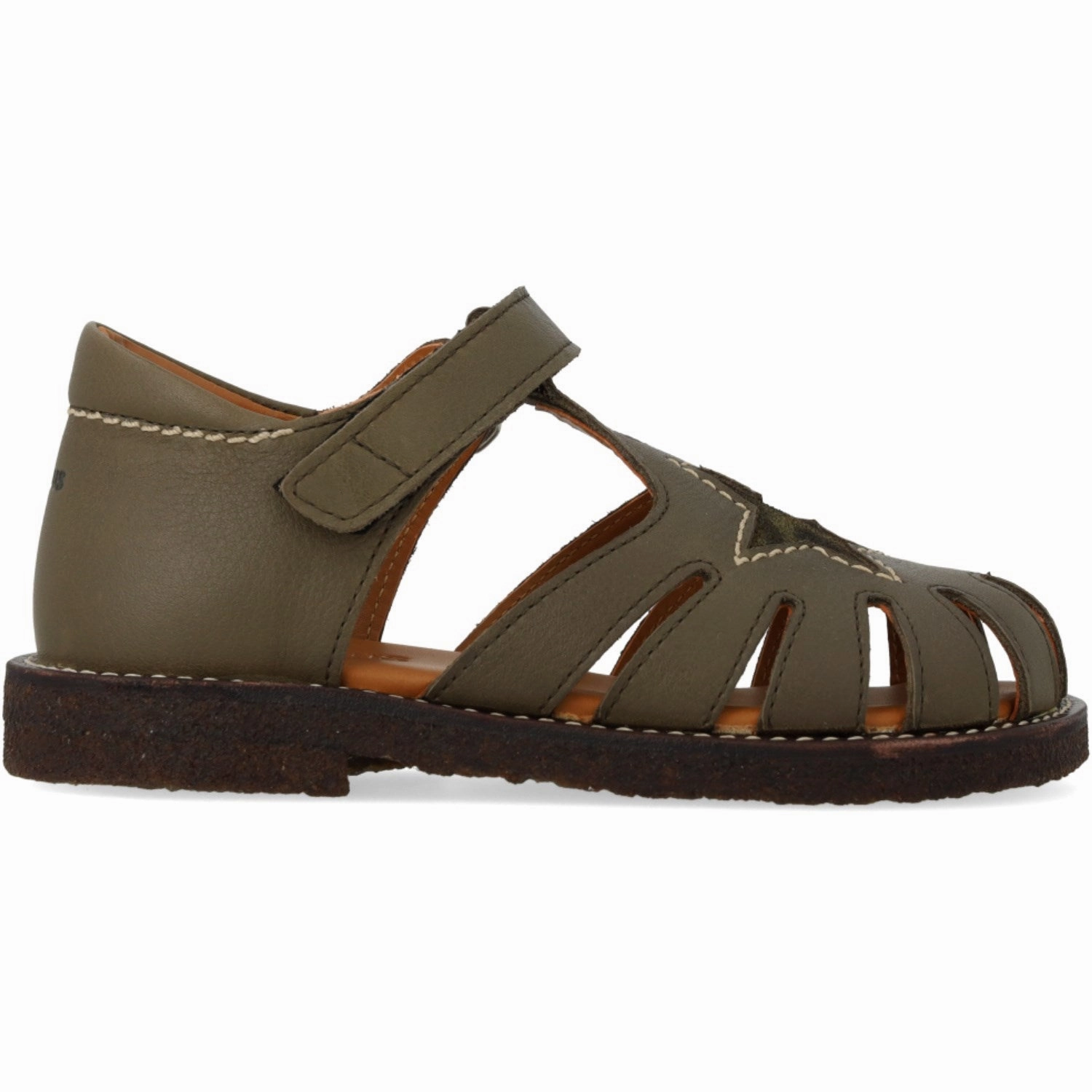 Angulus Forrest/Marshland print Leathersandal Med Stjernedetalje Brogues