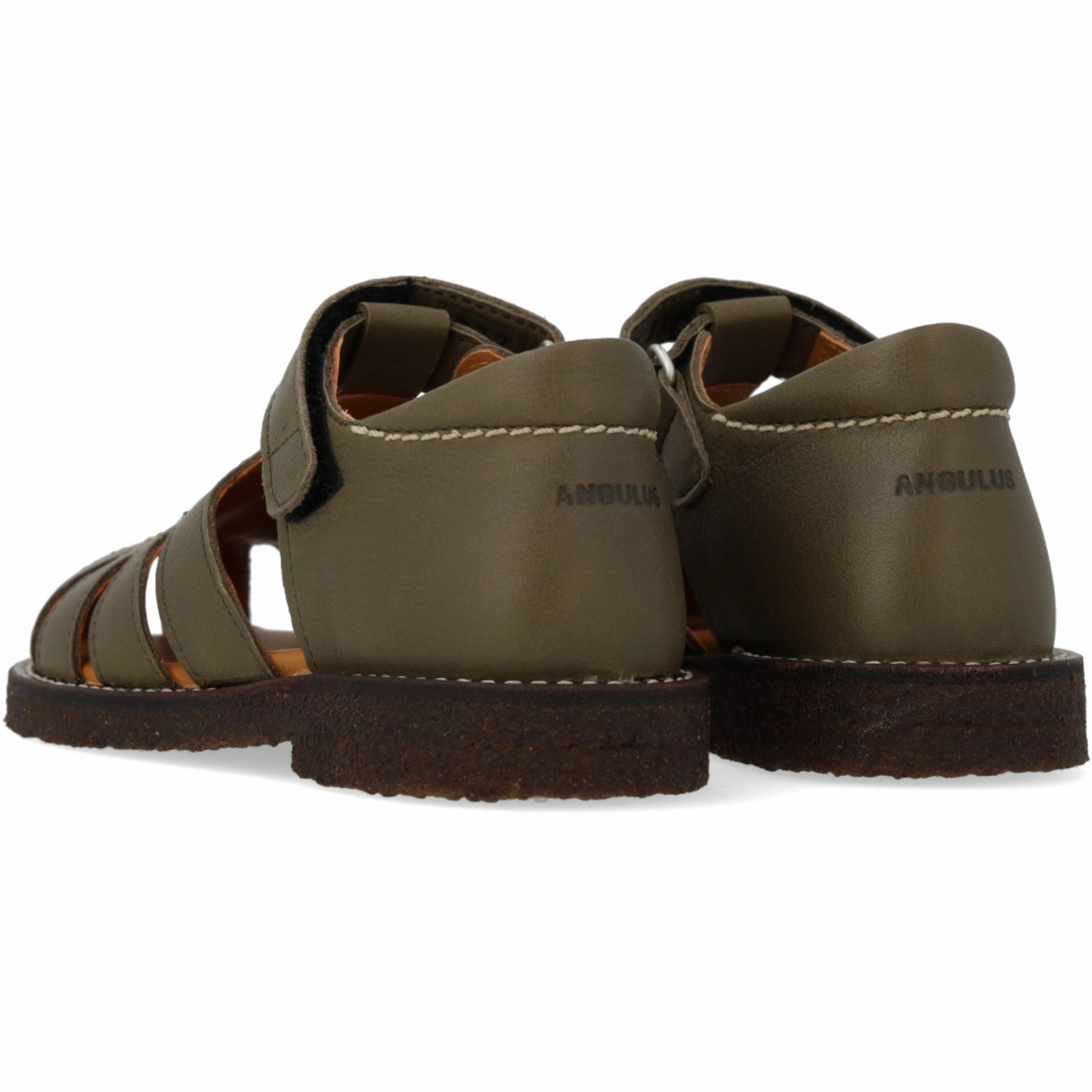 Angulus Forrest/Marshland print Leathersandal Med Stjernedetalje Brogues