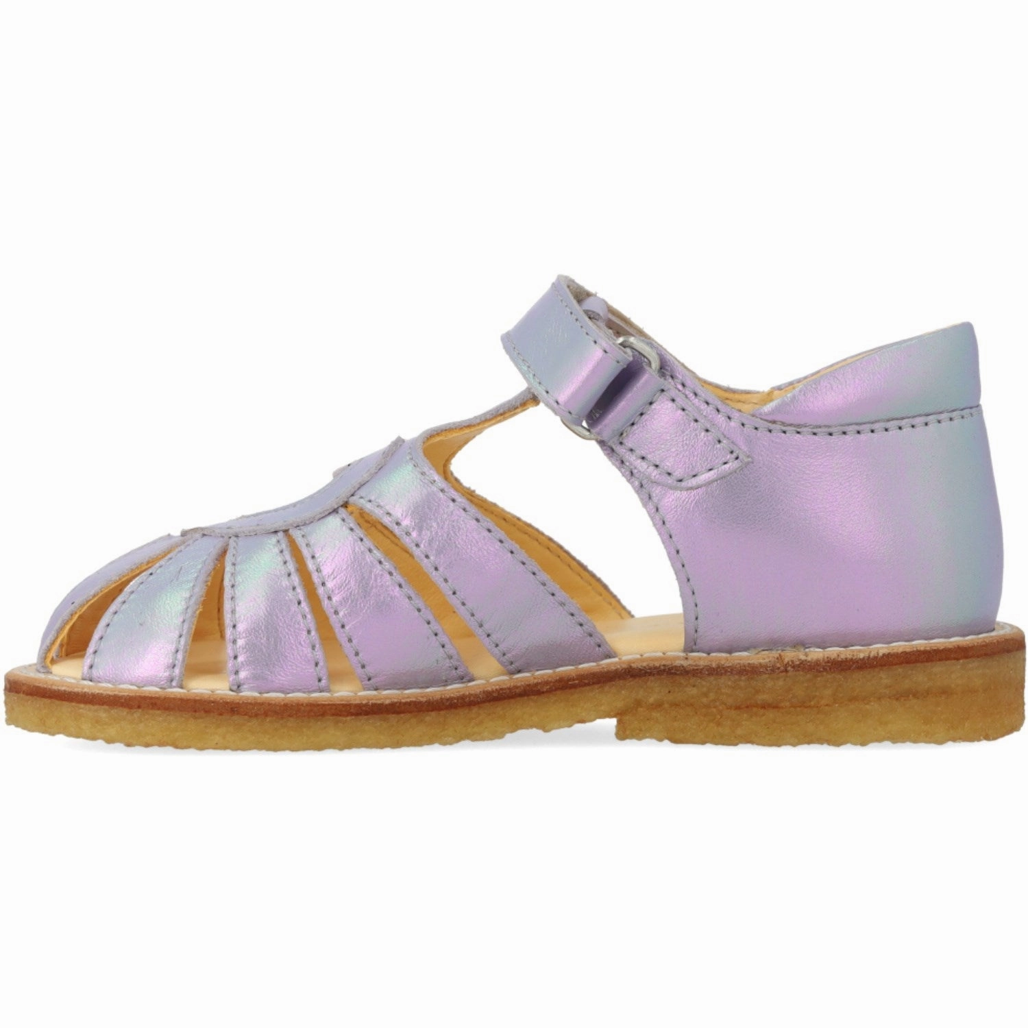 Angulus Iridescent Lilac Shine Hjertesandal Med Velcro Closure Mesh shoes