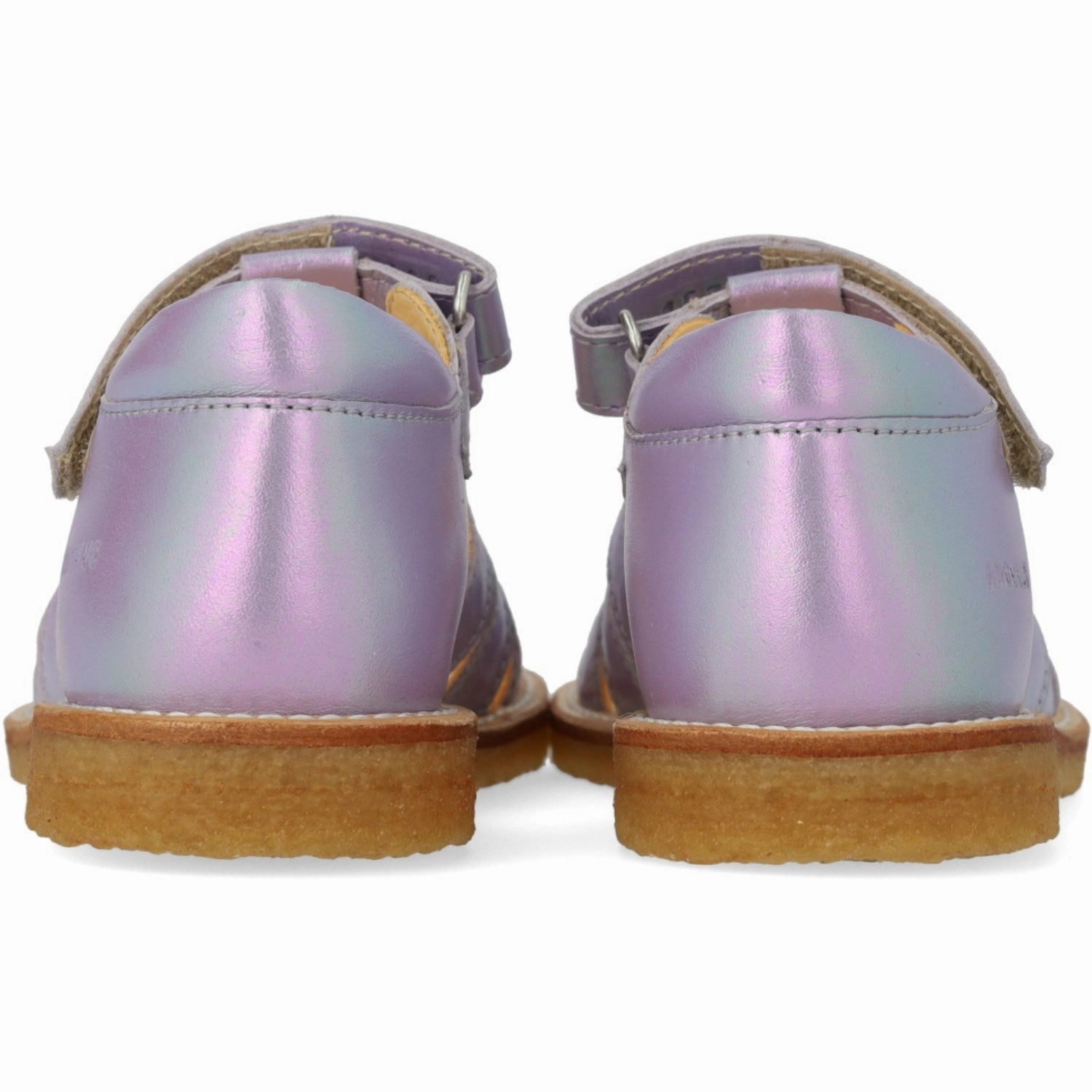 Angulus Iridescent Lilac Shine Hjertesandal Med Velcro Closure Mesh shoes