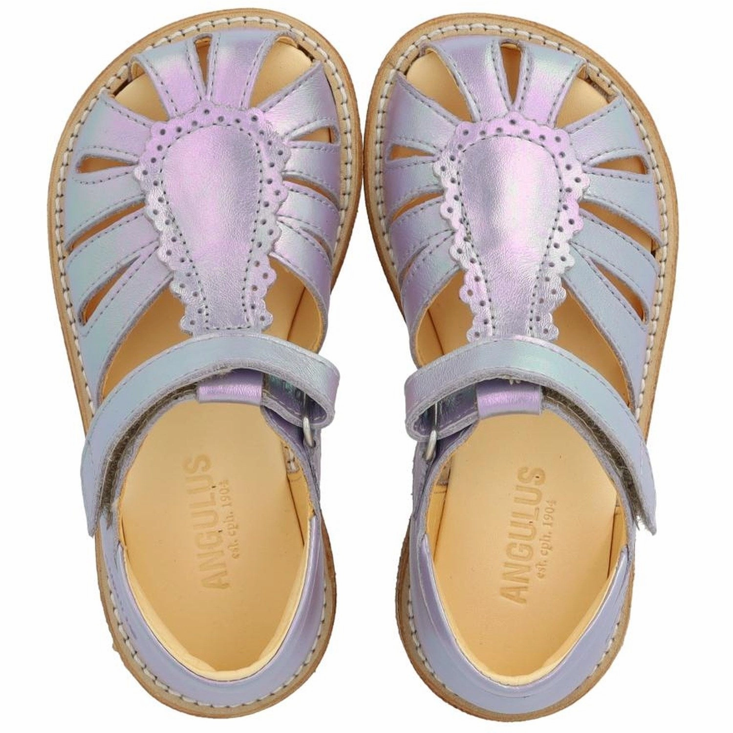 Angulus Iridescent Lilac Shine Sandal Med Drbedetalje Premium shoes