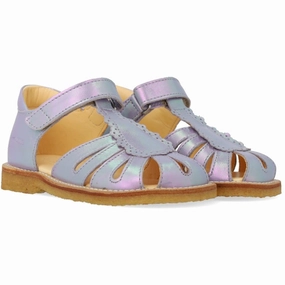 Angulus Iridescent Lilac Shine Sandal Med Drbedetalje Premium shoes Moccasins