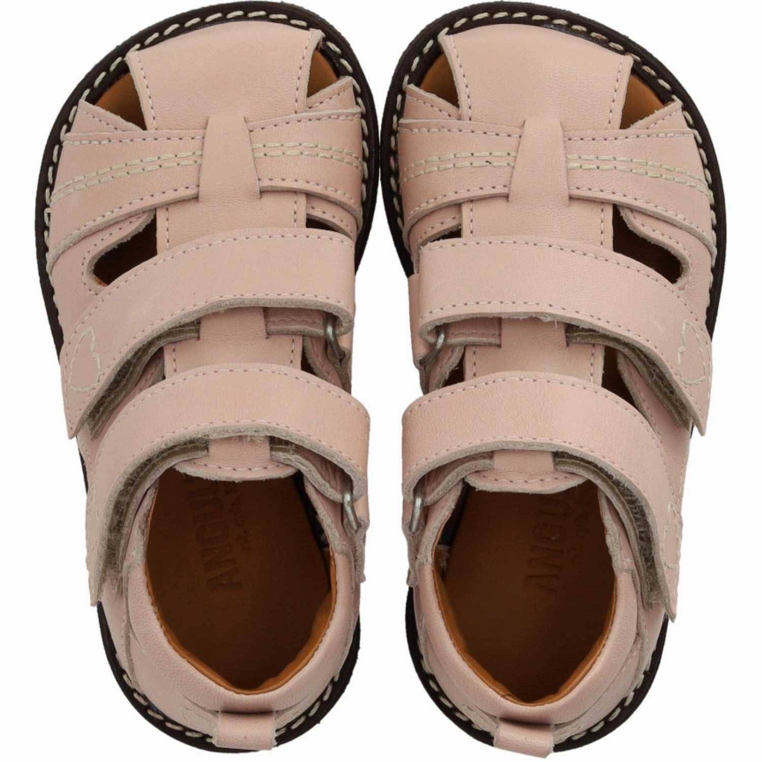 Angulus Rosebud Beginner Sandal Med Kontrast Hjertebroderi Supportive shoes