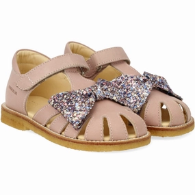 Angulus Rosebud/Pastel multi glitter Sandal Med Glittersljfe Og Velcro Closure Canvas shoes Athletic shoes