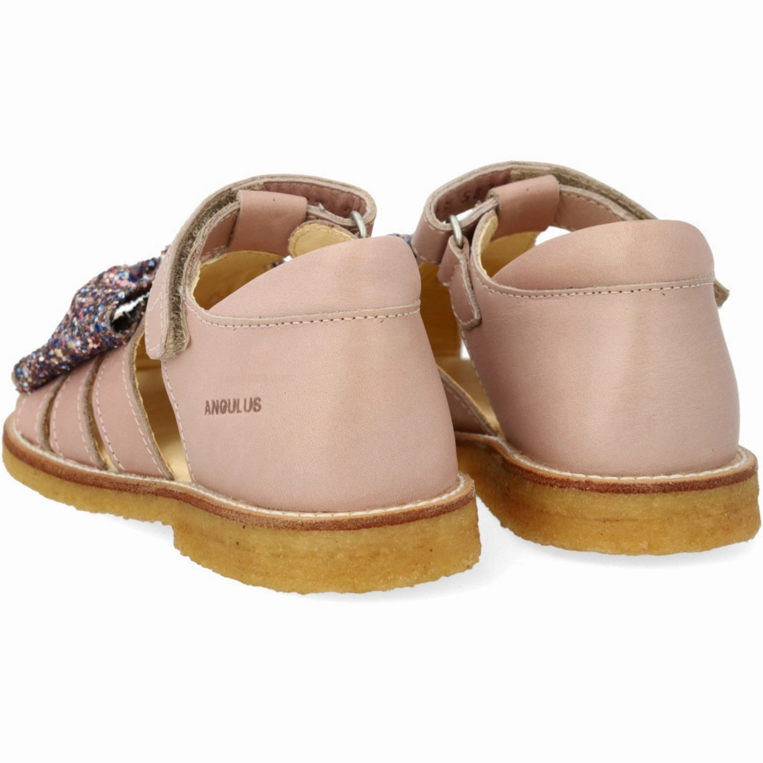 Angulus Rosebud/Pastel multi glitter Sandal Med Glittersljfe Og Velcro Closure Canvas shoes