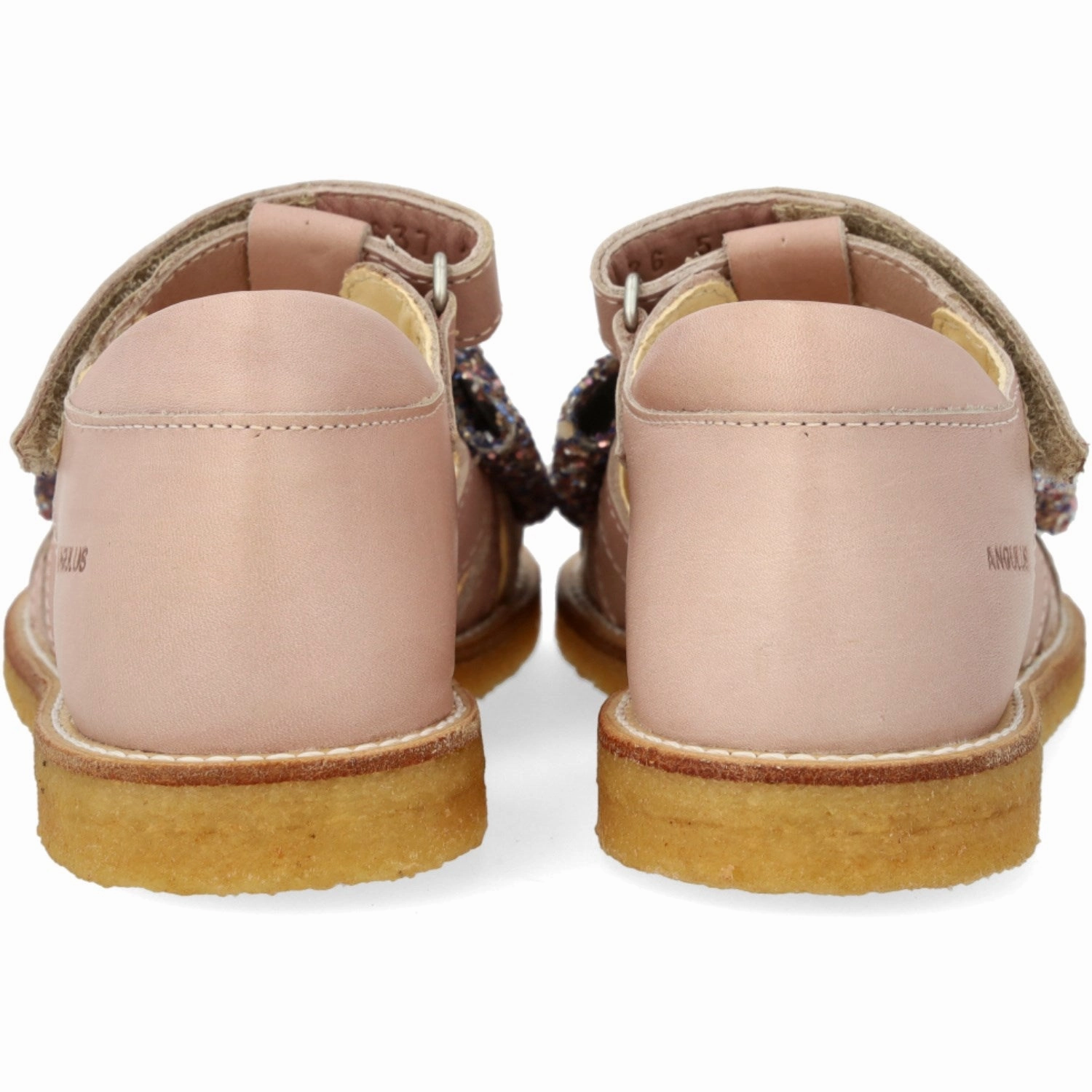 Angulus Rosebud/Pastel multi glitter Sandal Med Glittersljfe Og Velcro Closure Canvas shoes