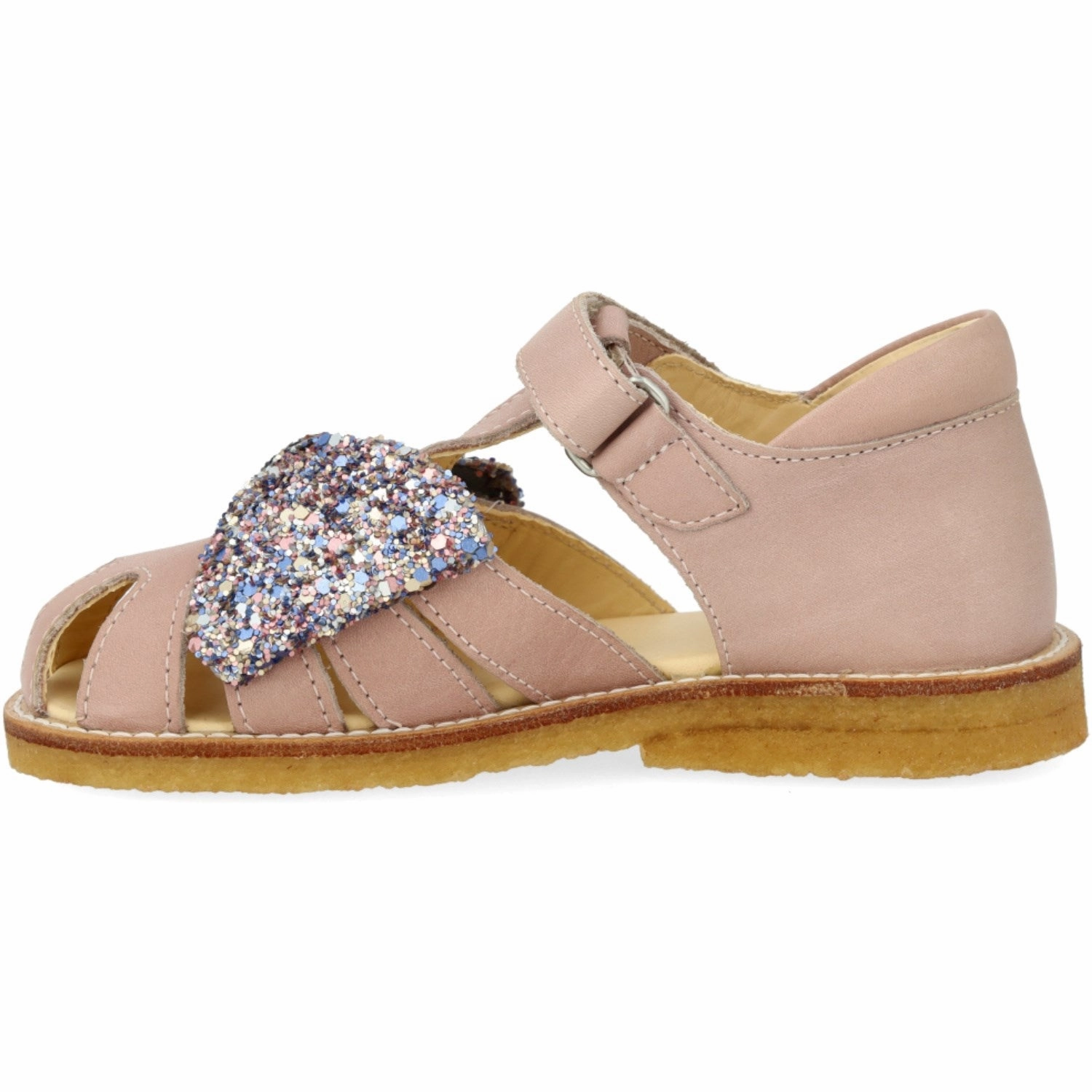 Angulus Rosebud/Pastel multi glitter Sandal Med Glittersljfe Og Velcro Closure Canvas shoes