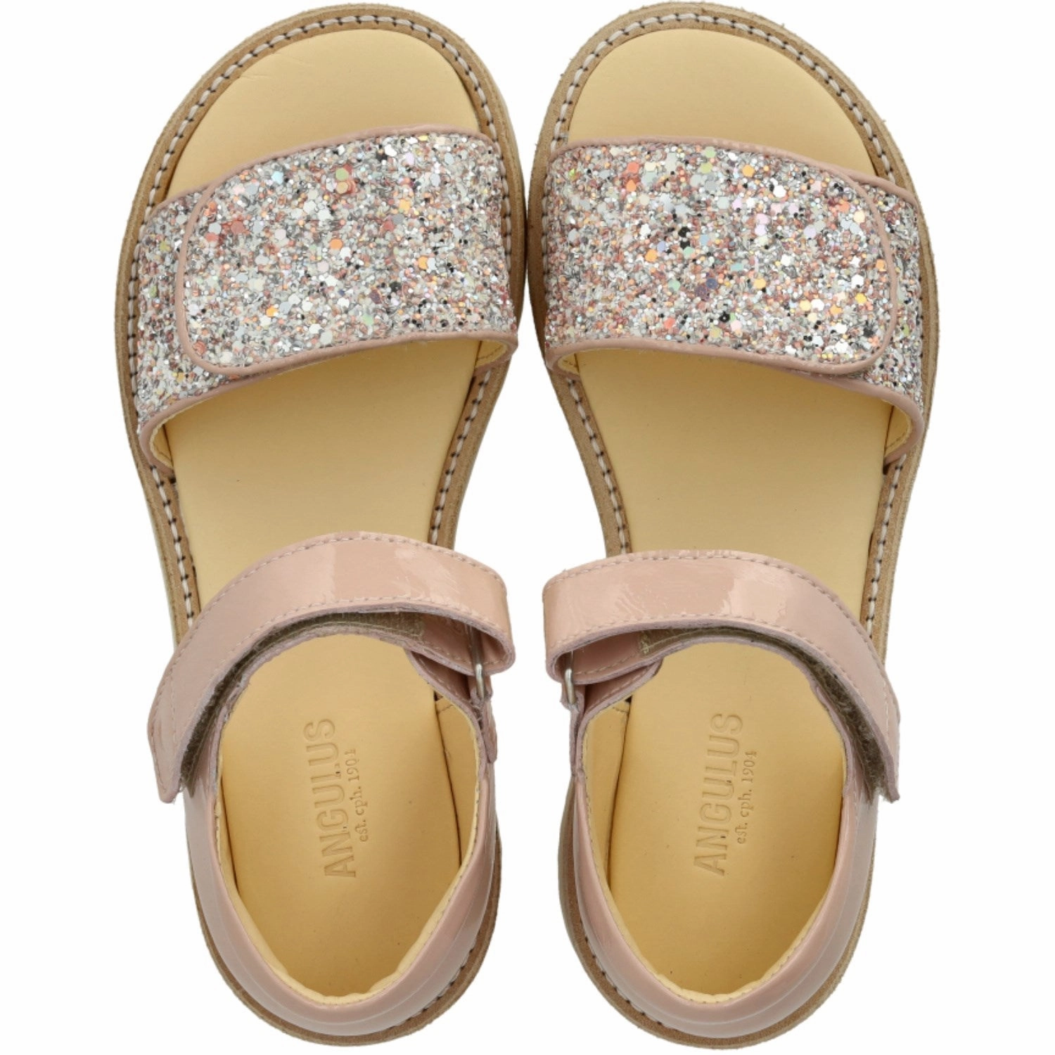 Angulus Rosebud/Rosebud Glitter Laksandal Med Funklende Glitterdetalje Limited edition shoes