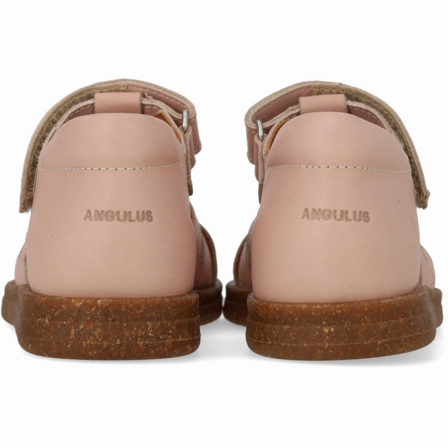 Angulus Rosebud/Rosebud Glitter Leather Heart Sandal with Sparkling Glitter Heart Spring shoes