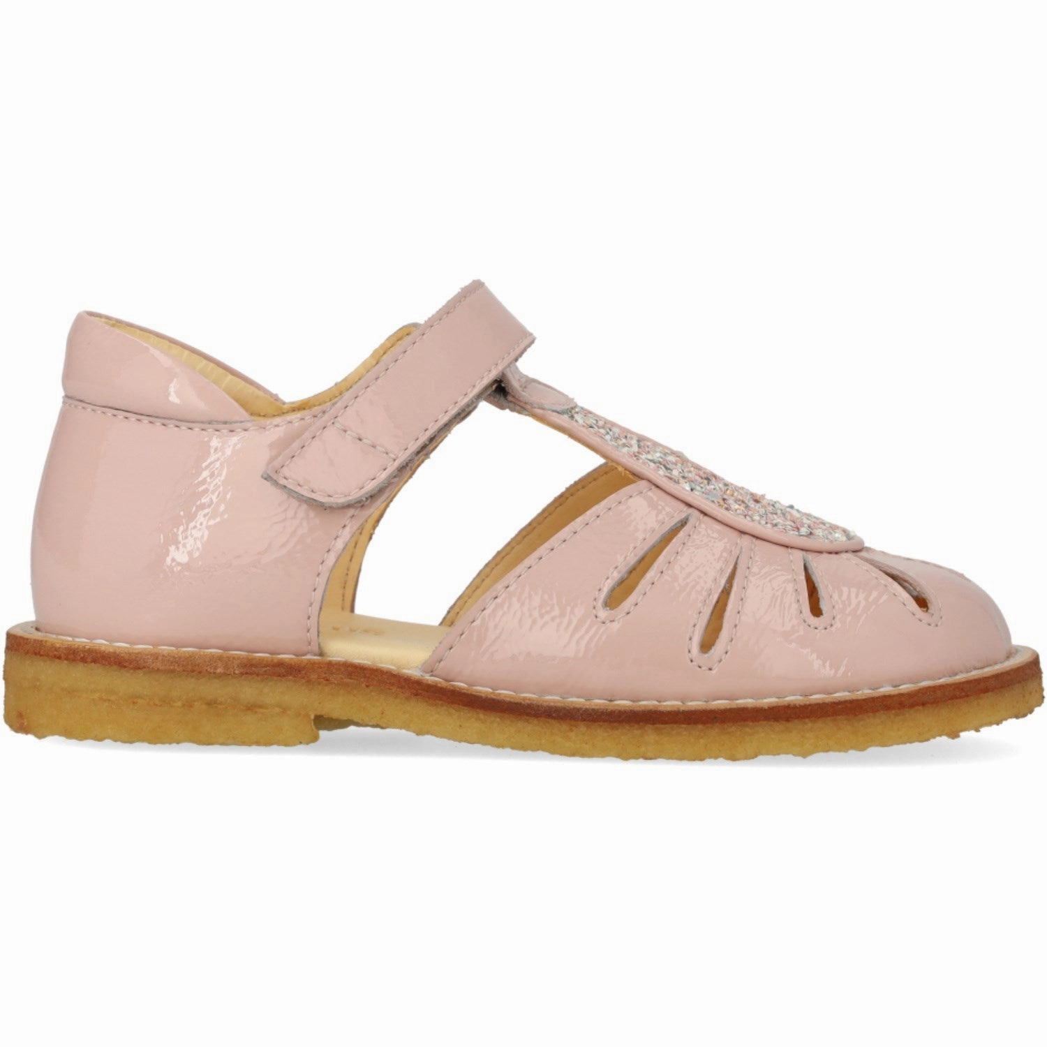 Angulus Rosebud/Rosebud Glitter Sandal with Drop Detail in Sparkling Glitter Dance shoes