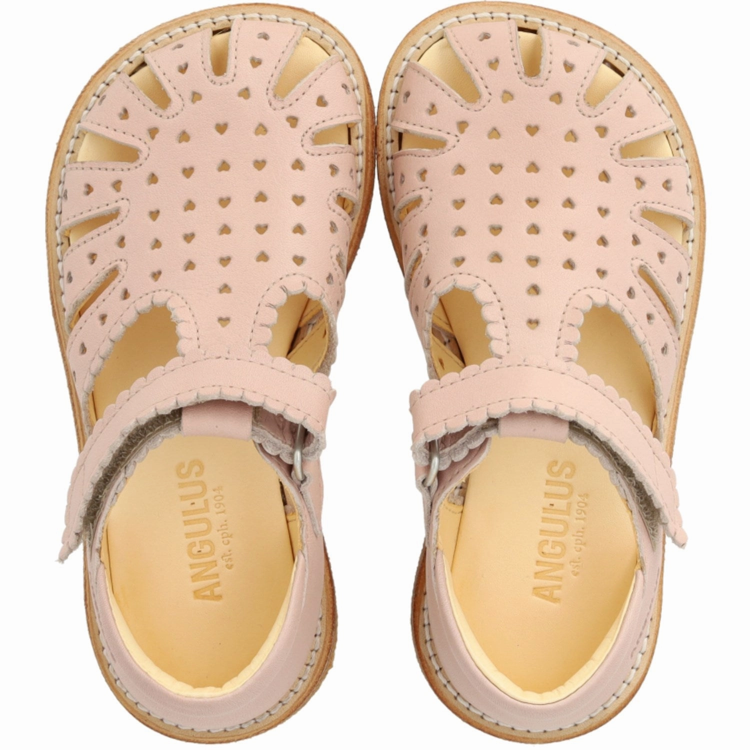 Angulus Rosebud Sandal Med Mini-Hjerter Og Velcro Closure Athletic shoes