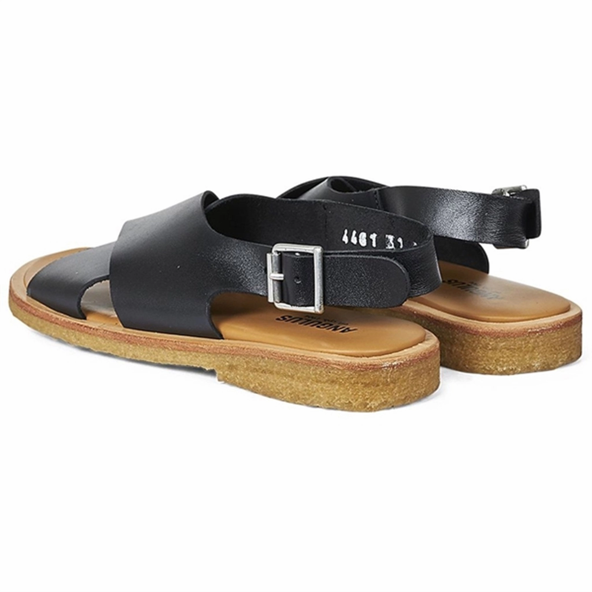 Angulus Sandal W. Buckle Black Embellished shoes