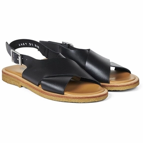 Angulus Sandal W. Buckle Black Embellished shoes Wedges