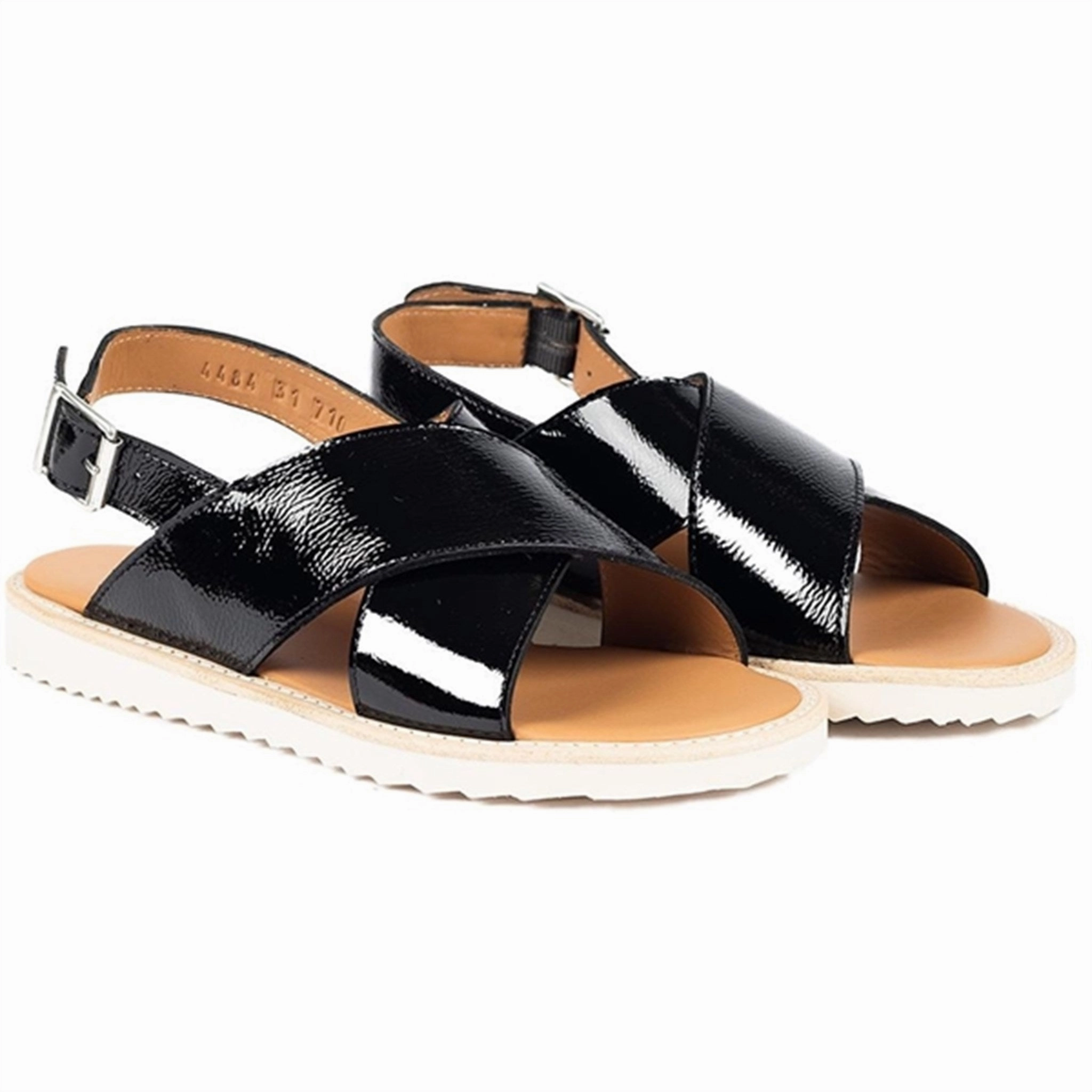 Angulus Sandals Black Moccasins Plain shoes