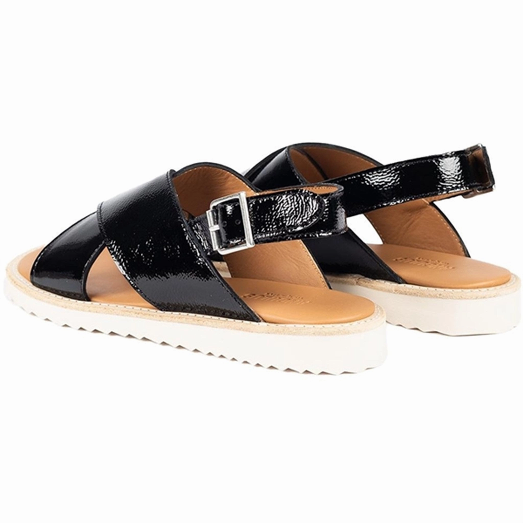 Angulus Sandals Black Moccasins