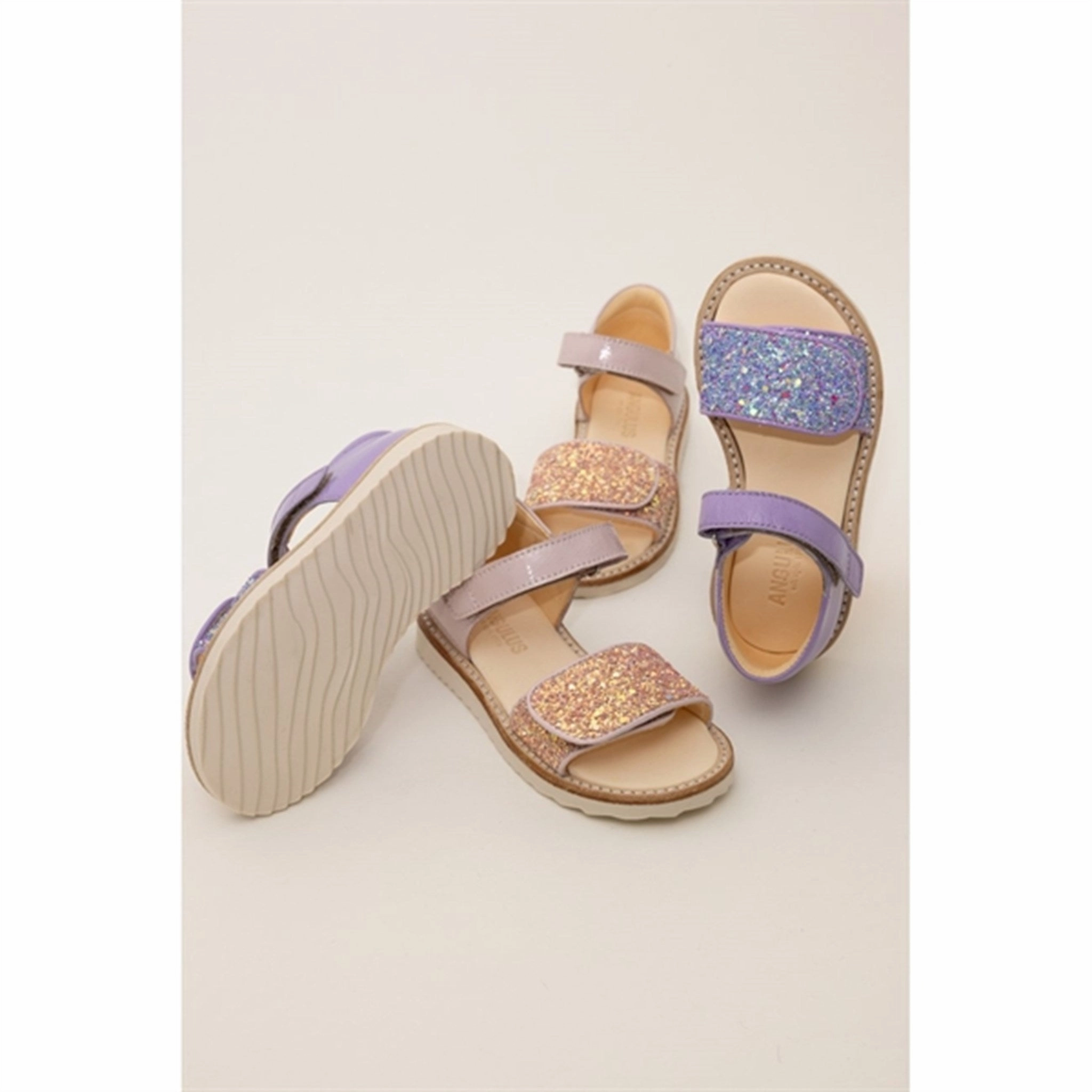 Angulus Sandals Pale Rose/Rose Glitter Boots