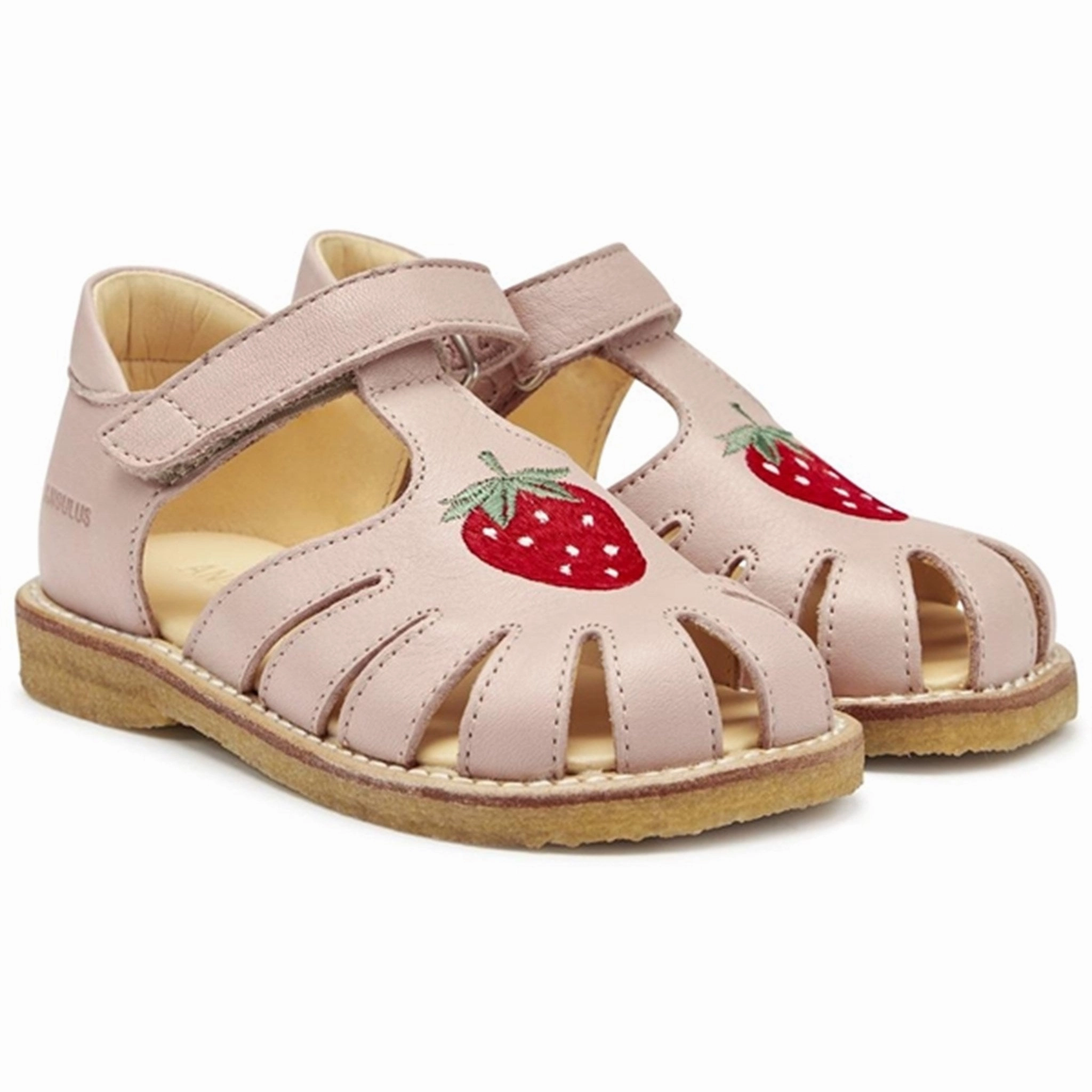 Angulus Sandals Rose Leather shoes Moccasins