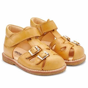 Angulus Starter Sandal W. Velcro And Buckles Camel Velcro shoes Orthopedic shoes