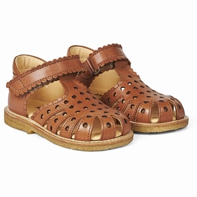 Angulus Starter Sandal W. Velcro Cognac Golf shoes Arch support