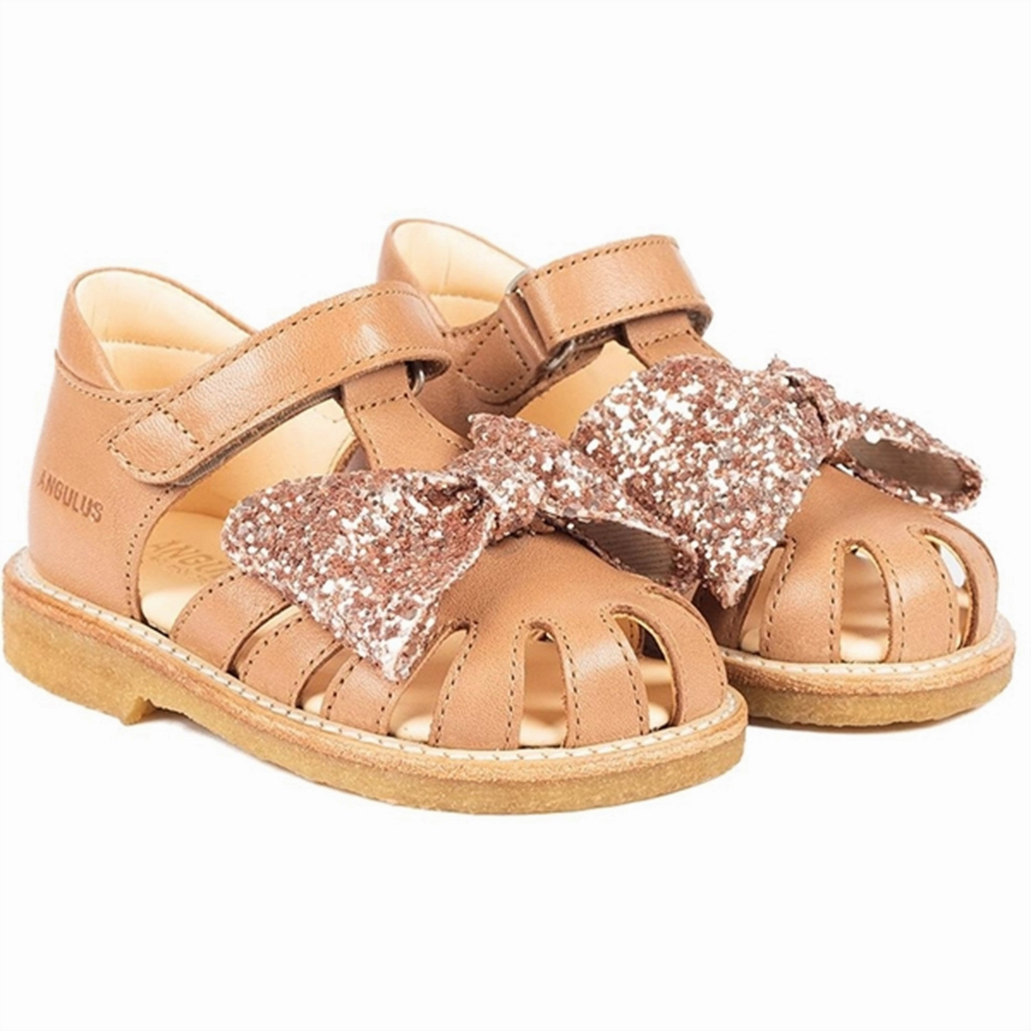Angulus Starter Sandals Almond/Maple Glitter Running shoes Custom shoes