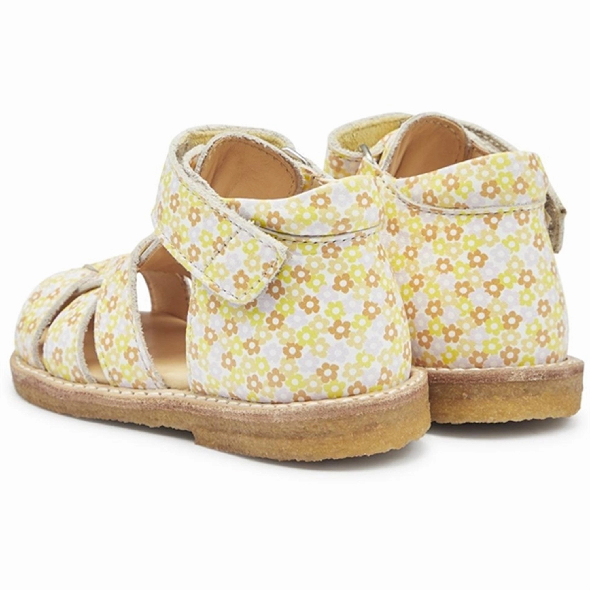 Angulus Starter Sandals Yellow Flower Print Slip-resistant
