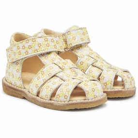 Angulus Starter Sandals Yellow Flower Print Slip-resistant Oxfords