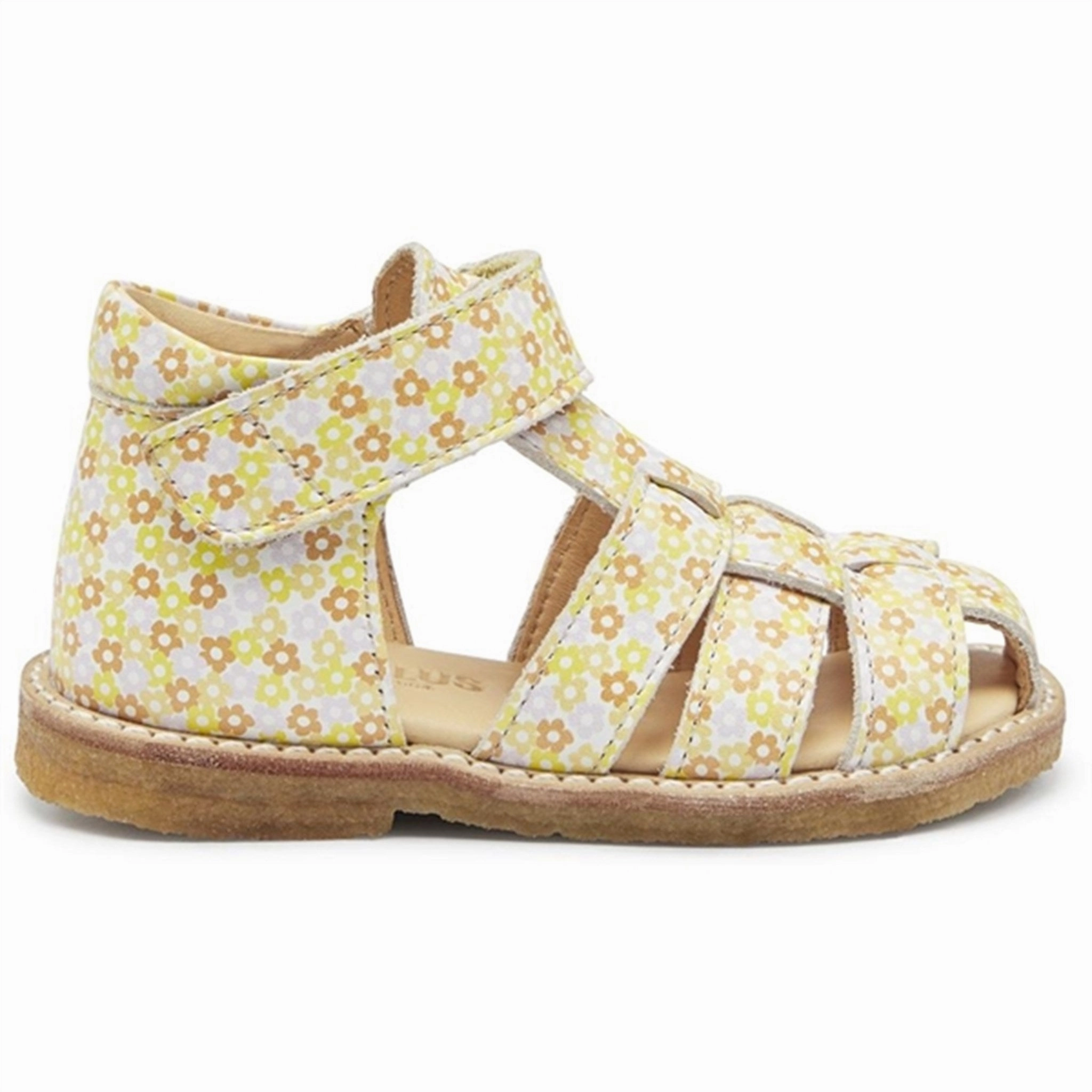 Angulus Starter Sandals Yellow Flower Print Slip-resistant