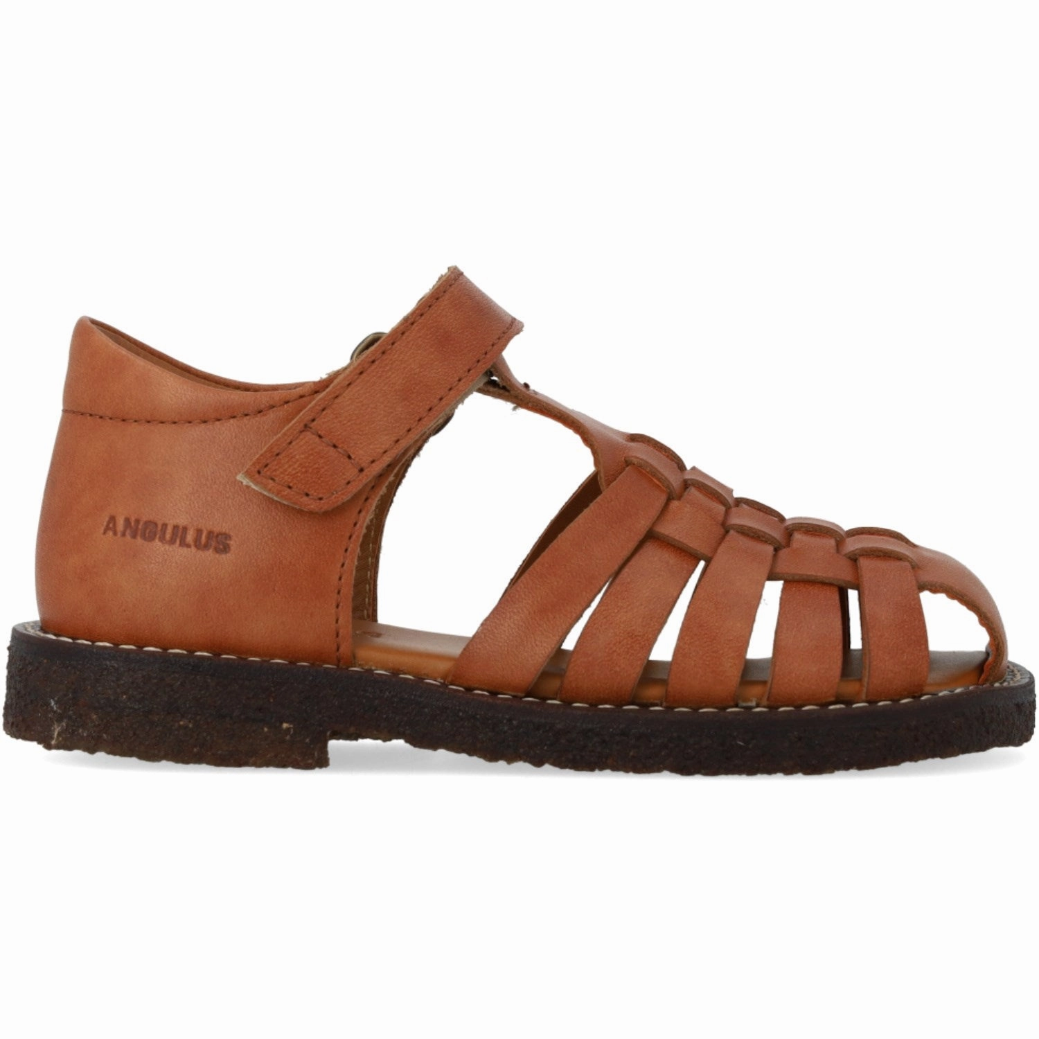 Angulus Tan Braided Leathersandal Mesh shoes