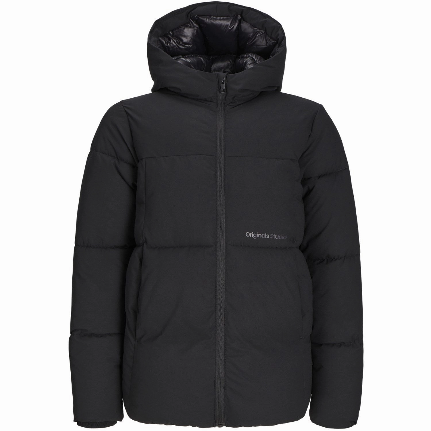 Sustainable Jack & Jones Junior Black Jorvesterbro Puffer Jacket Coveted