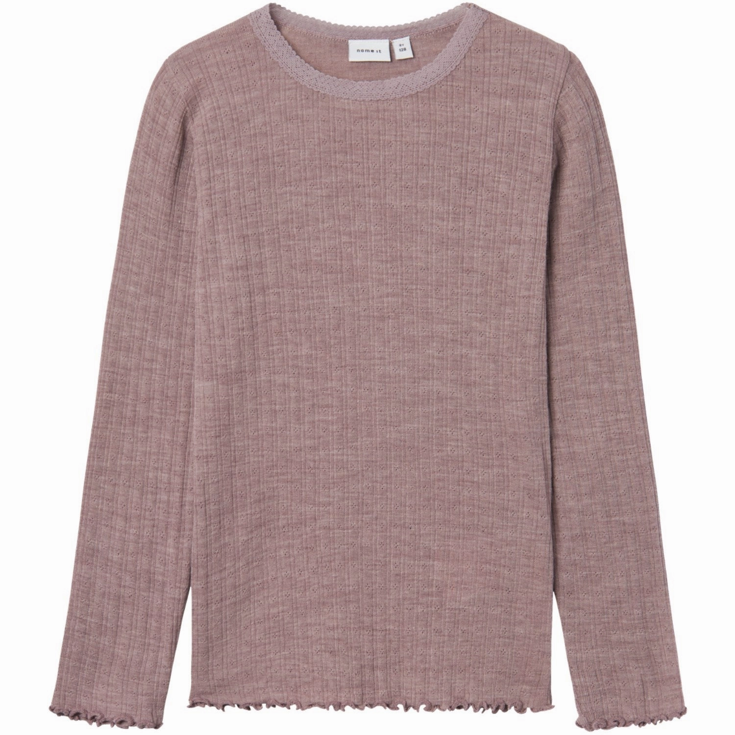 Name It Purple Dove Wossa Wool/Silk Rib Blouse Avant-garde Expressive