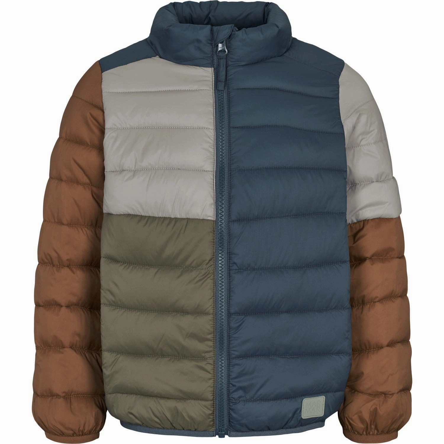 Applique MarMar Vegan Puffer Shaded Blue Block Owe Jacket