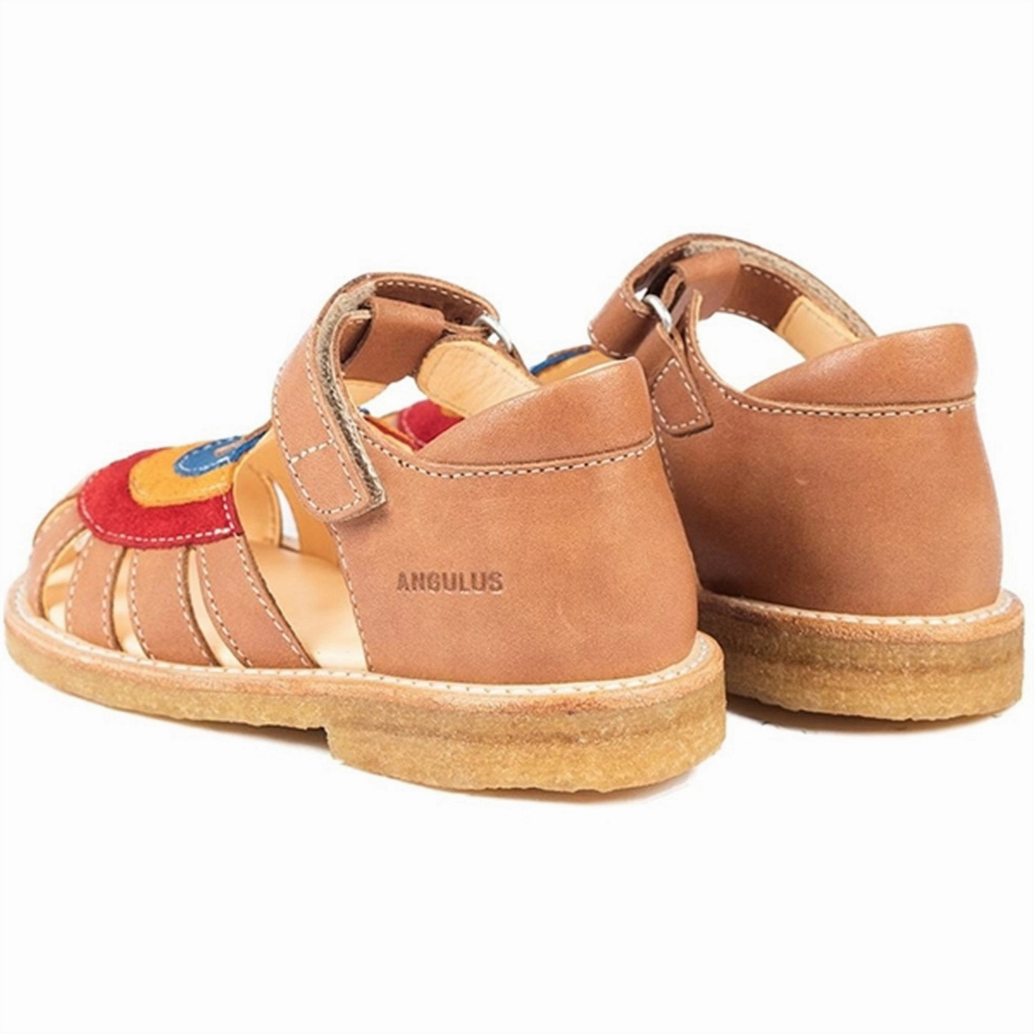 Arch support Angulus Sandals Tan/Red/Sun Yellow/Bright Blue