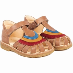 Arch support Angulus Sandals Tan/Red/Sun Yellow/Bright Blue Trendy shoes