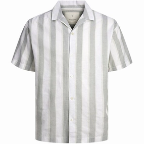 Aristocratic Jack & Jones Junior Lily Pad Summer Stripe Resort Shirt Celebrated