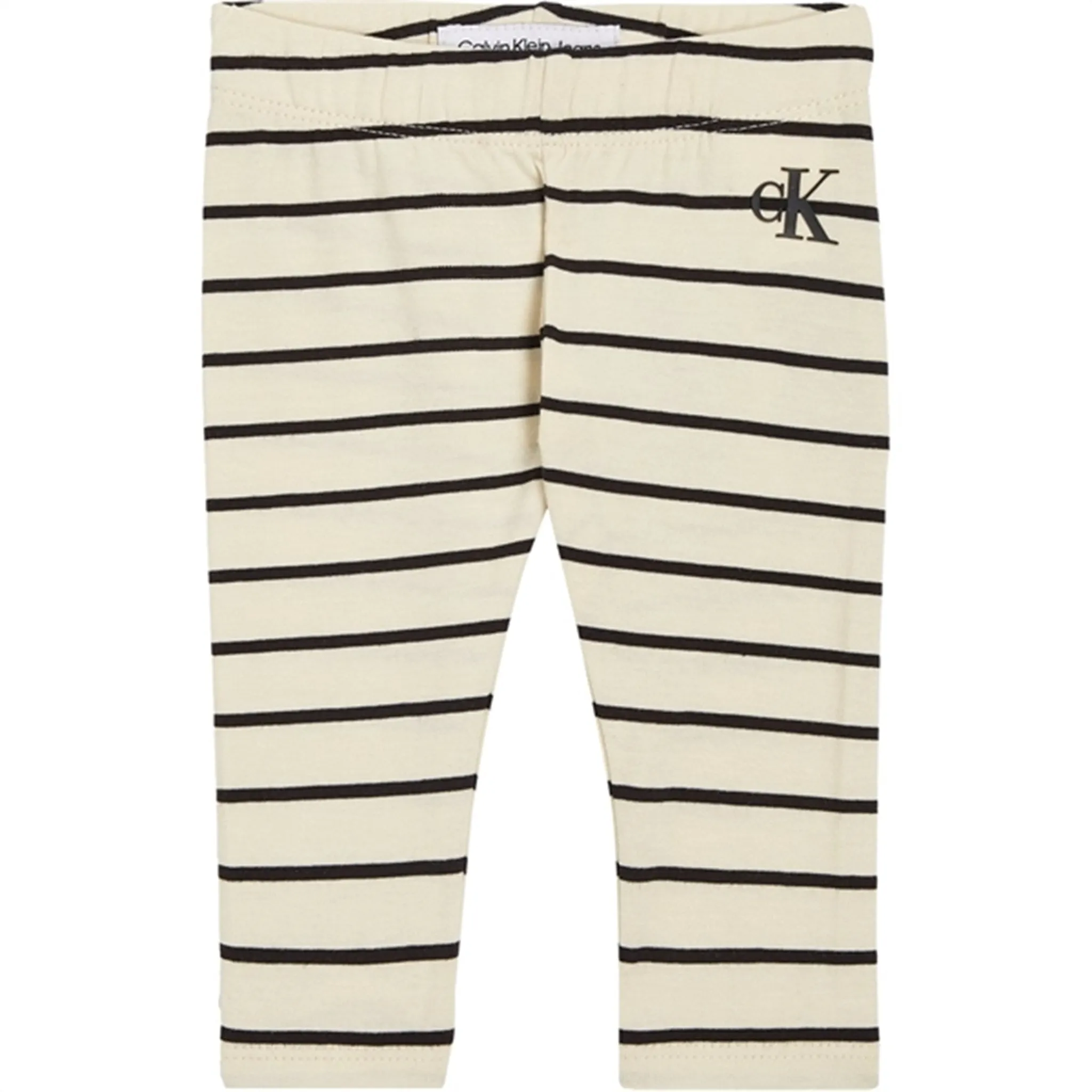 Artisanal Calvin Klein Striped Leggings Black/ Vanilla Stripe Universal