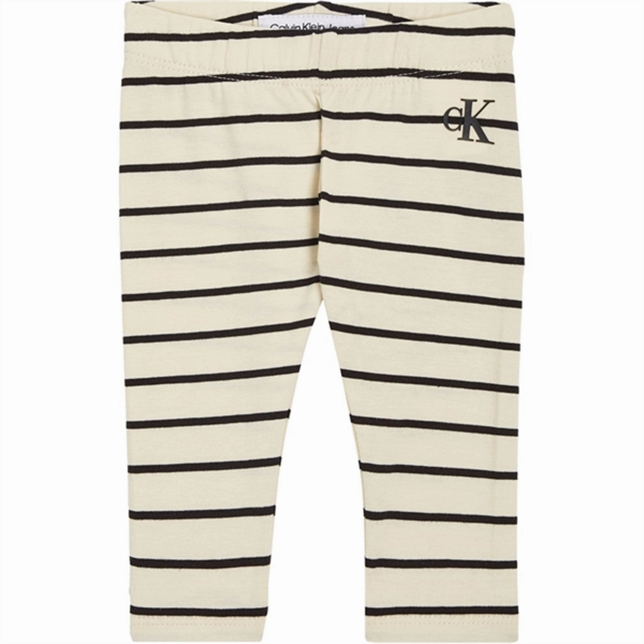 Ethereal Calvin Klein Striped Leggings Black/ Vanilla Stripe Ethereal