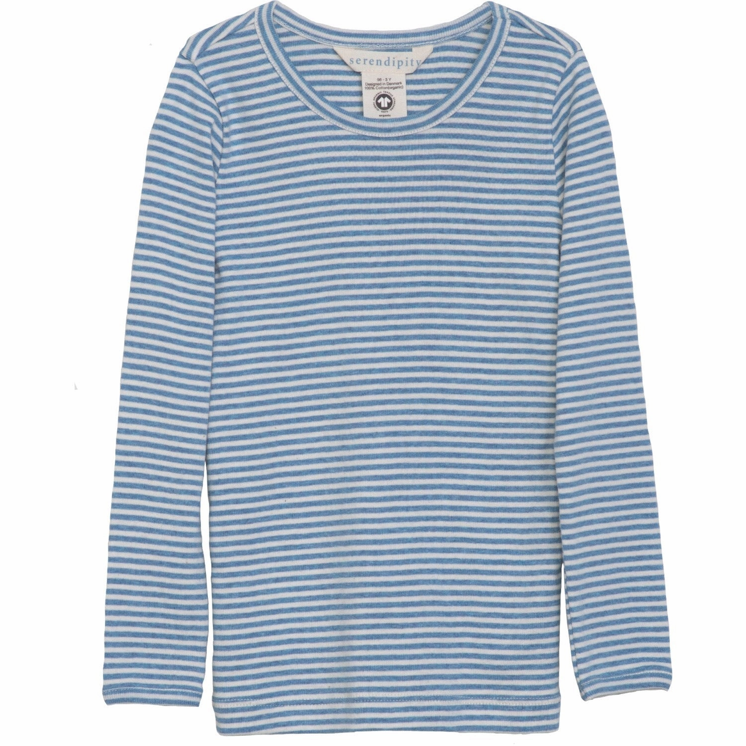 Serendipity Azur/Ecru Slim Blouse Stripe International Stylish