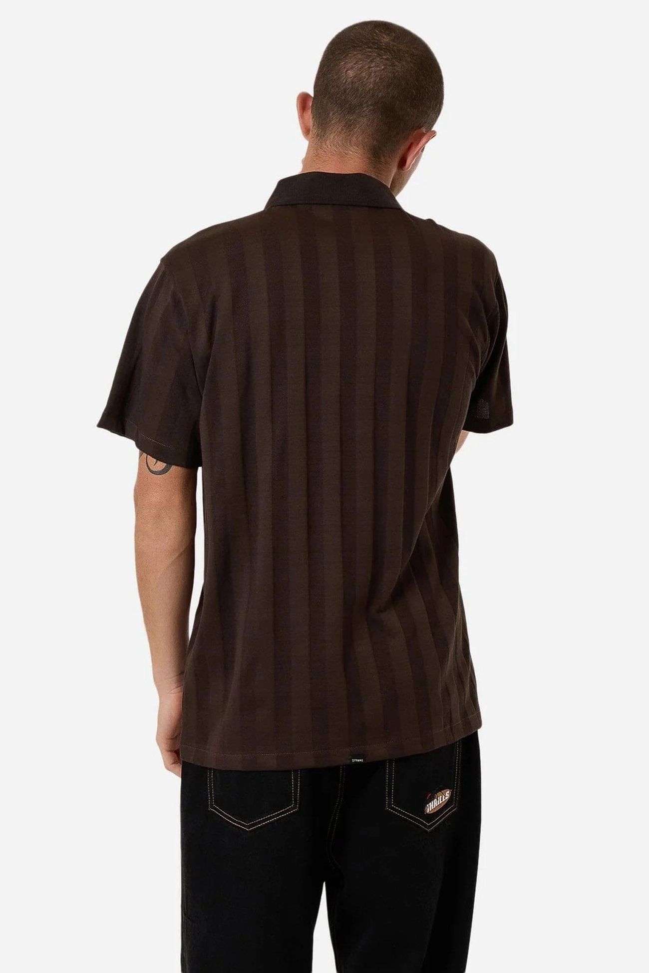 Arts & Industrial Quarter Zip Polo Postal Brown sale hm