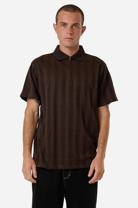 Arts & Industrial Quarter Zip Polo Postal Brown sale hm kettle sale