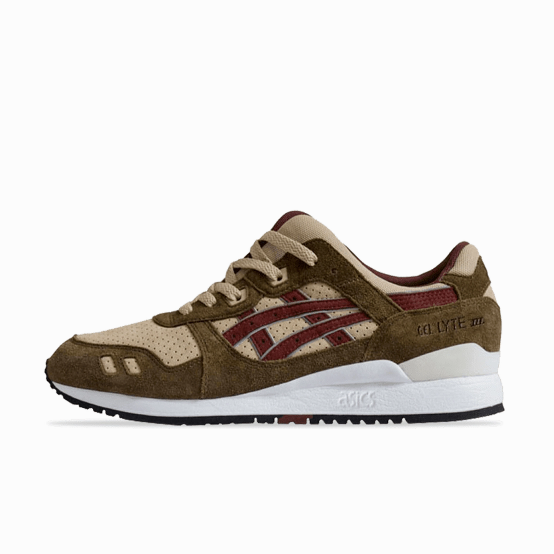 ASICS Gel-Lyte III Patta Birch Burgundy Designer finish High-end fashion